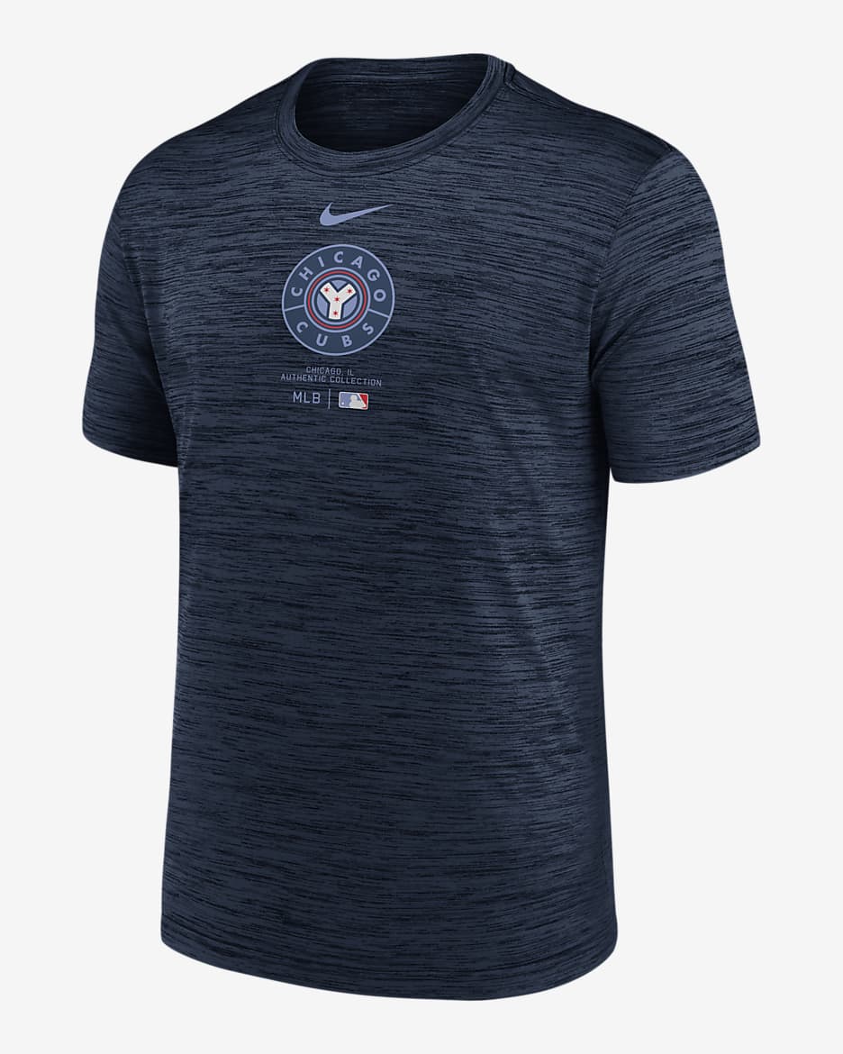 Chicago Cubs City Connect Practice Velocity Men's Nike Dri-FIT MLB T-Shirt - Navy
