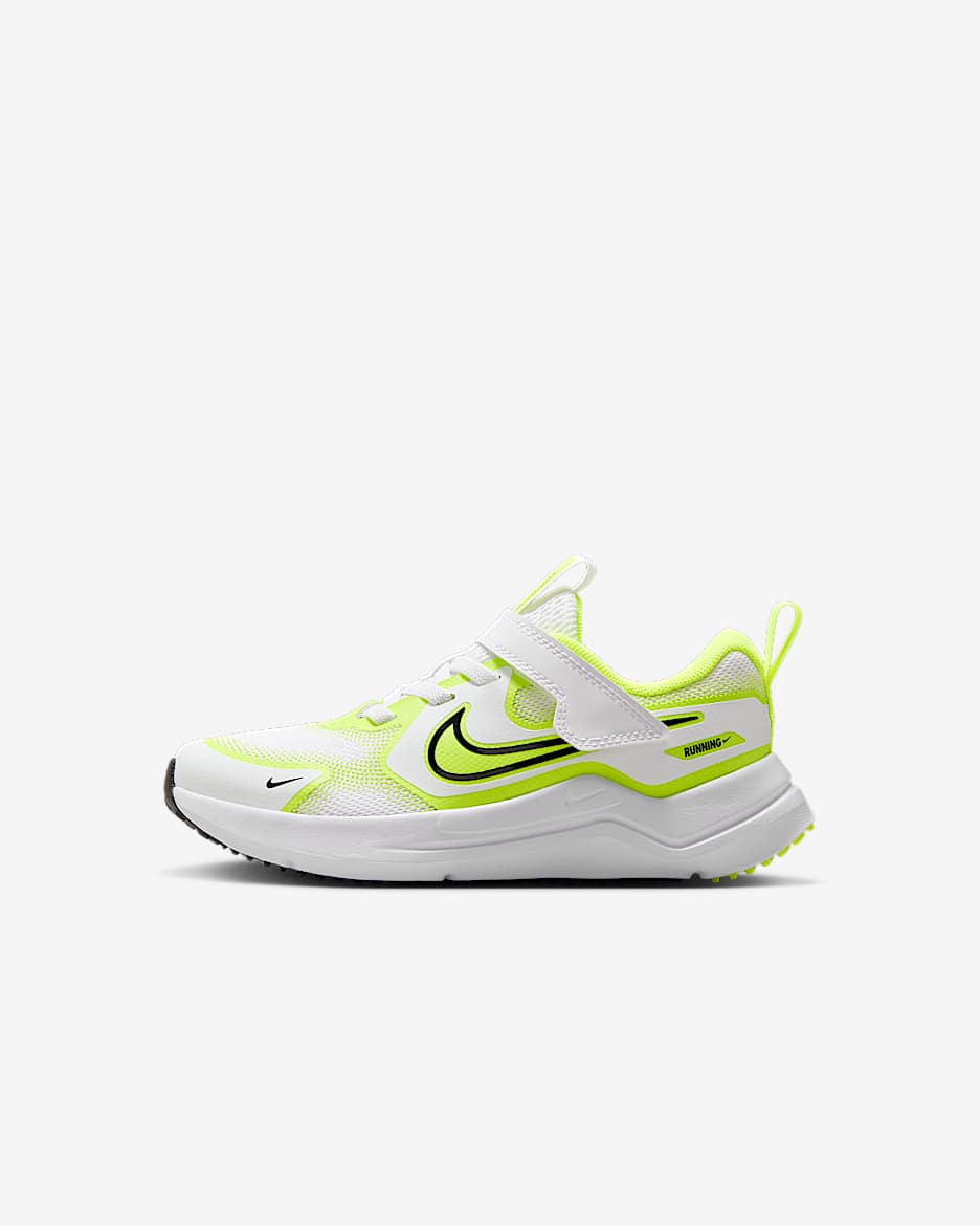 Nike Cosmic Runner Younger Kids' Shoes - White/Volt/Black