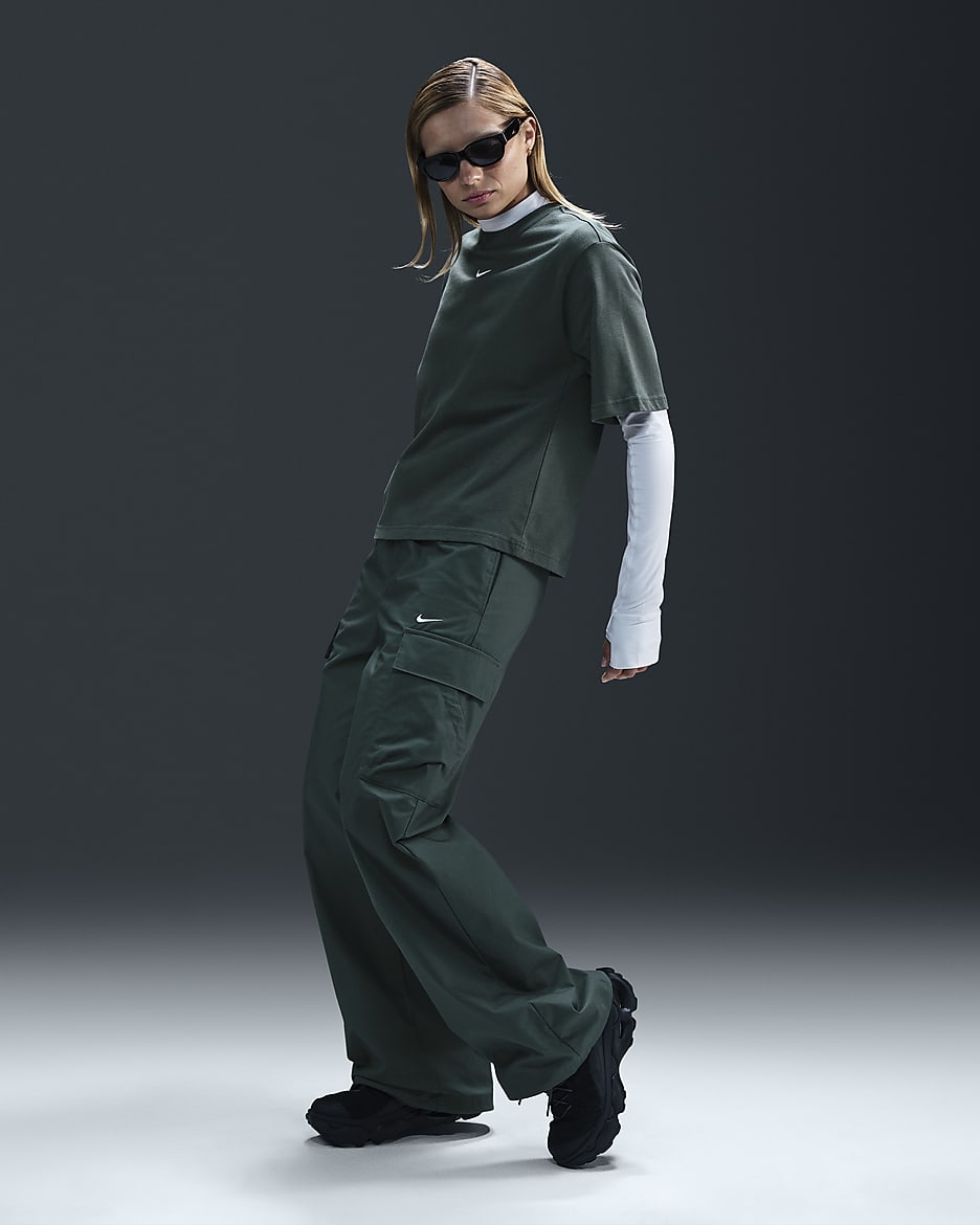 Nike Sportswear Everything Wovens Women's Mid-Rise Cargo Pants - Vintage Green/Sail