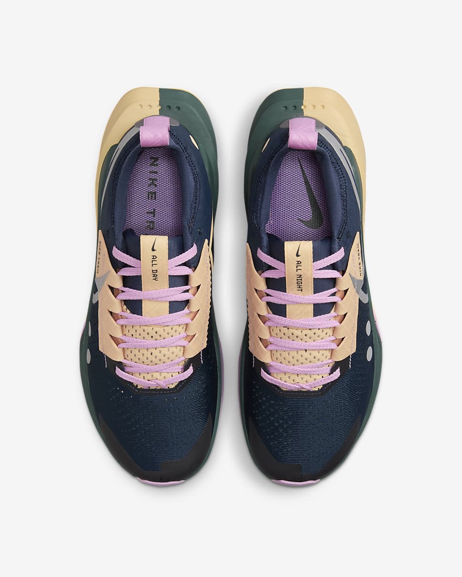 รองเท้าวิ่งเทรลผู้หญิง Nike Zegama 2 - Armory Navy/Celestial Gold/Vintage Green/Metallic Silver