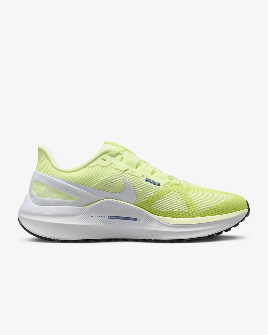 Nike Structure 25 Women's Road Running Shoes - Barely Volt/Cyber/Deep Royal Blue/Football Grey