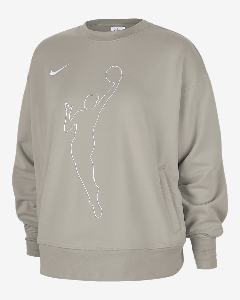 Team 13 Fly Women's Nike WNBA Fleece Crew-Neck Sweatshirt - College Grey/White