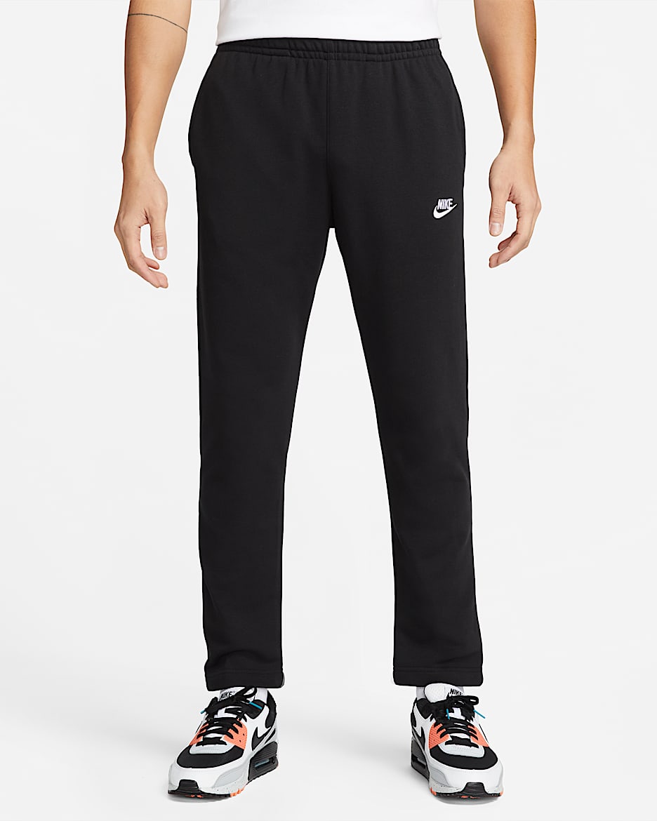 Nike Sportswear Club Men's French Terry Pants - Black/Black/White