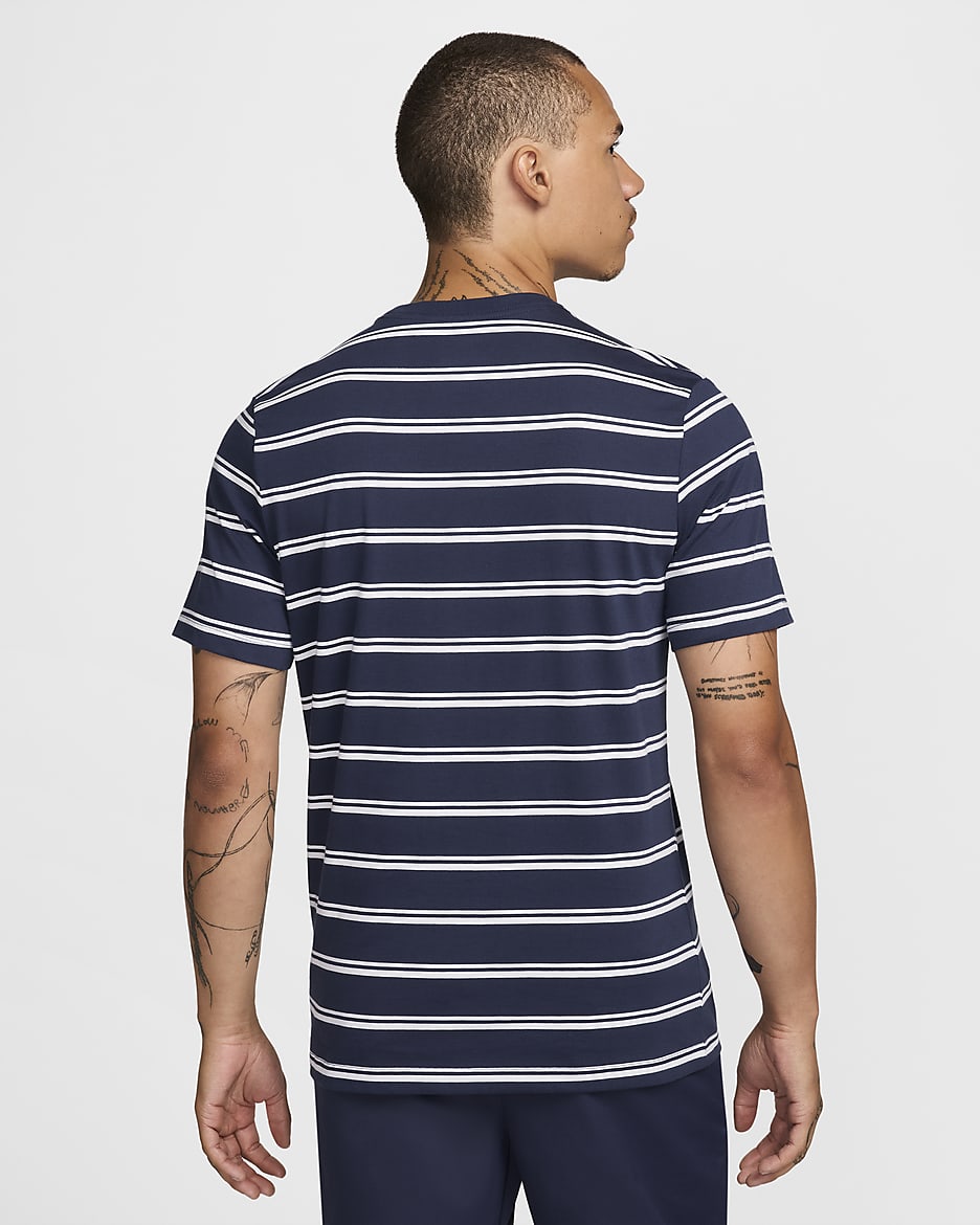 Nike Sportswear Men's Striped T-Shirt - Midnight Navy