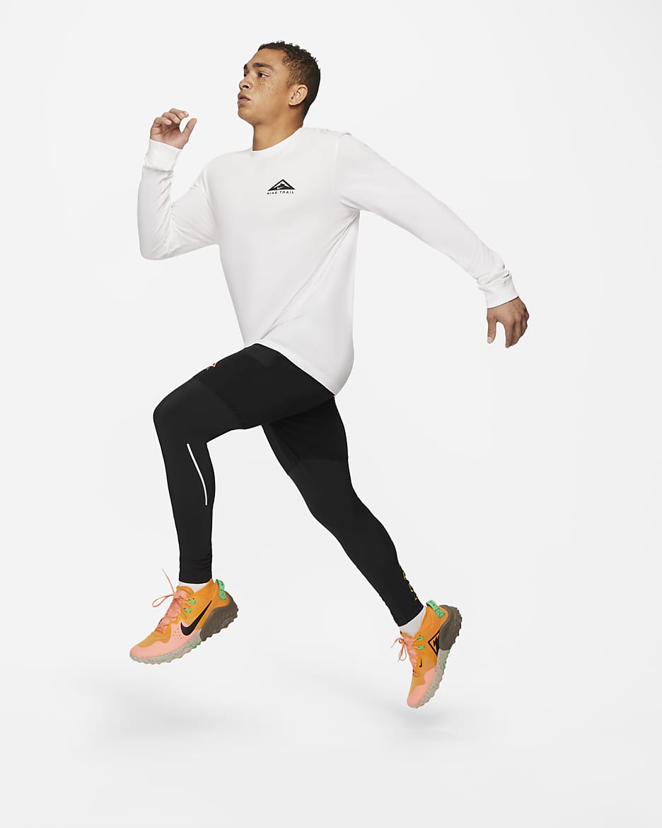 Nike Dri-FIT Long-Sleeve Trail Running T-Shirt - White