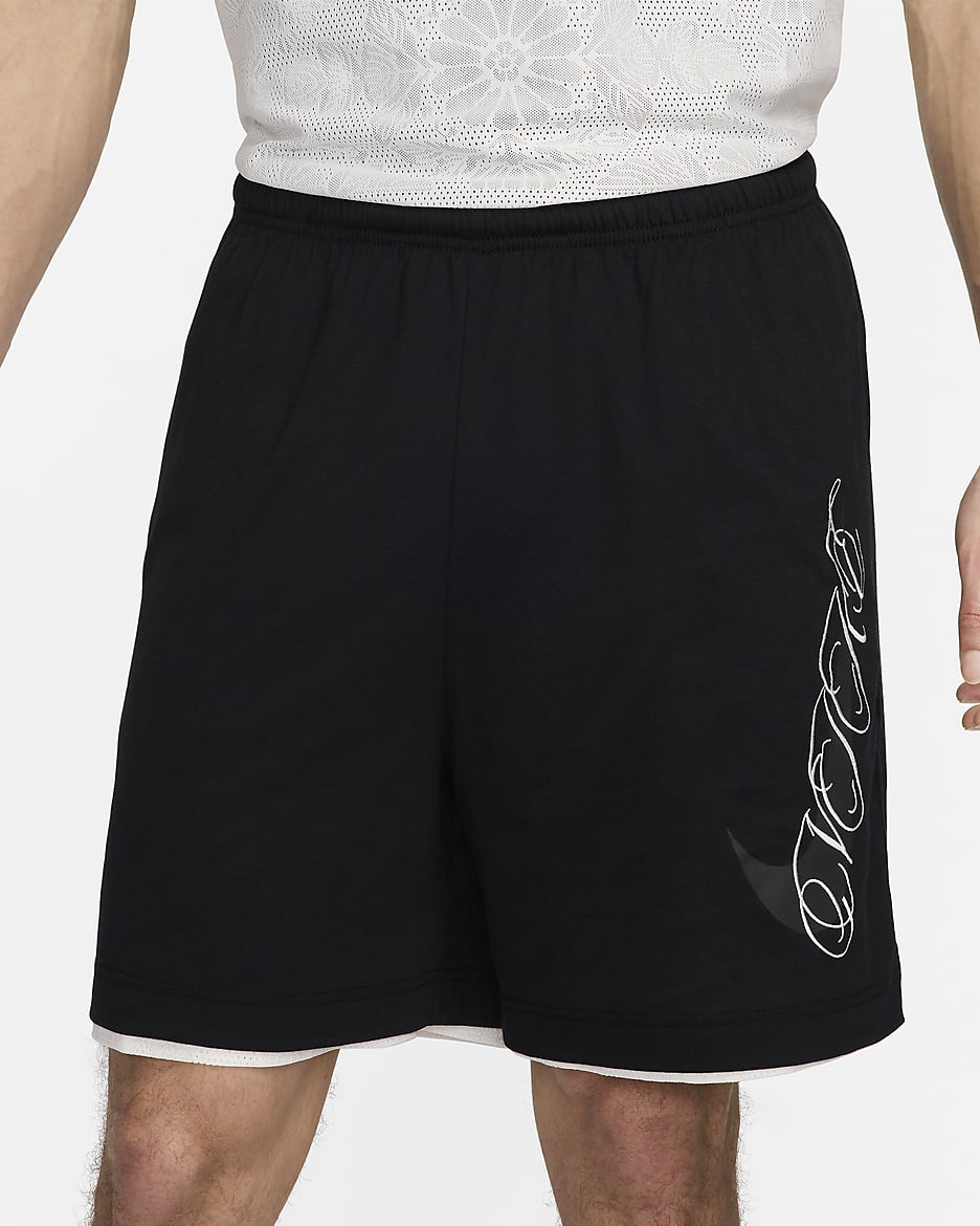 Short de basket réversible Dri-FIT 15 cm Nike Standard Issue pour homme - Sail/Noir/Noir