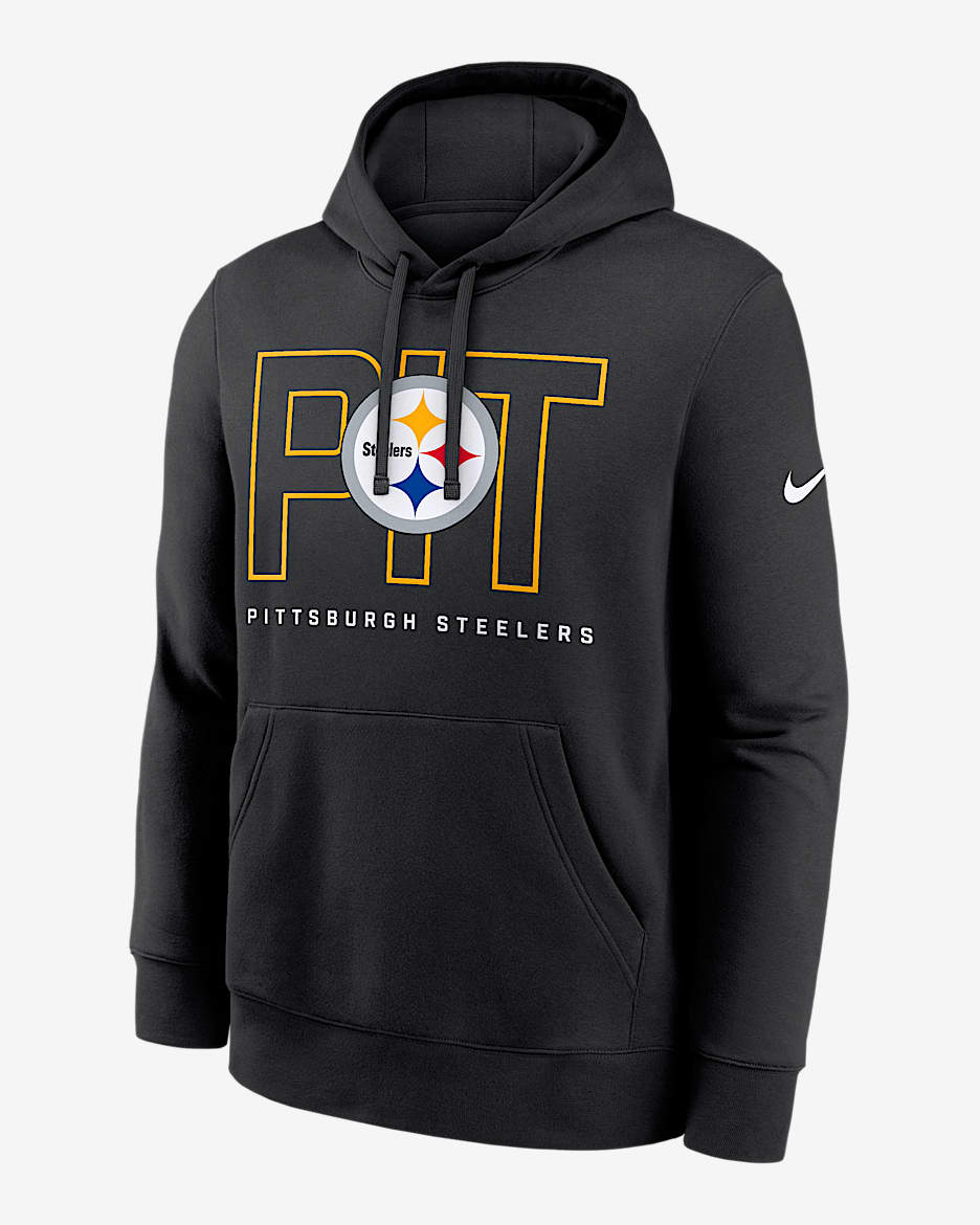 Pittsburgh Steelers Busted Play Club Men's Nike NFL Pullover Hoodie - Black