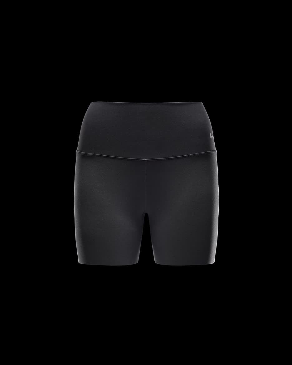 Nike Zenvy bikeshorts met iets ondersteunende hoge taille voor dames (13 cm) - Zwart/Zwart