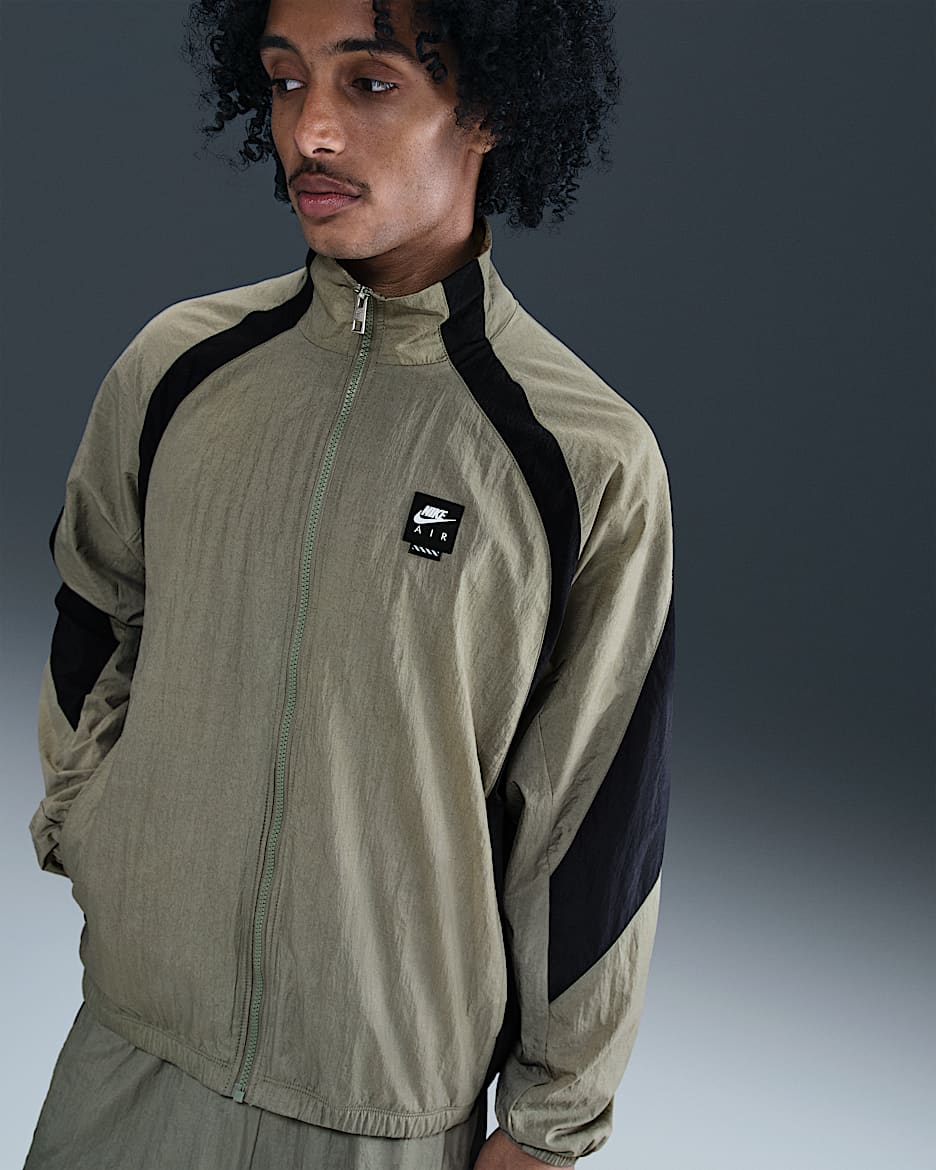 Nike Air Men's Woven Track Jacket - Light Army/Black/Black