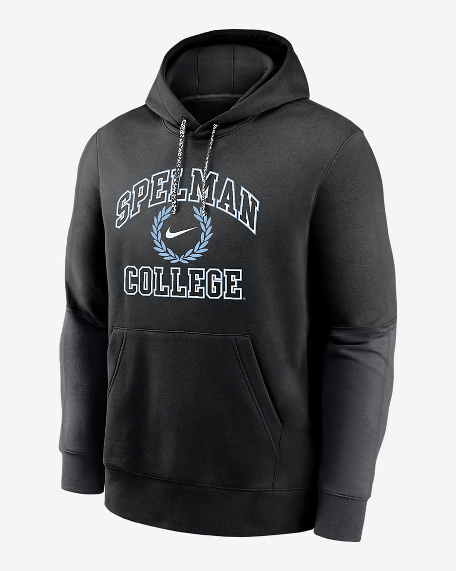 Sudadera con gorro sin cierre universitaria Nike para hombre Spelman Club Team Issue - Negro