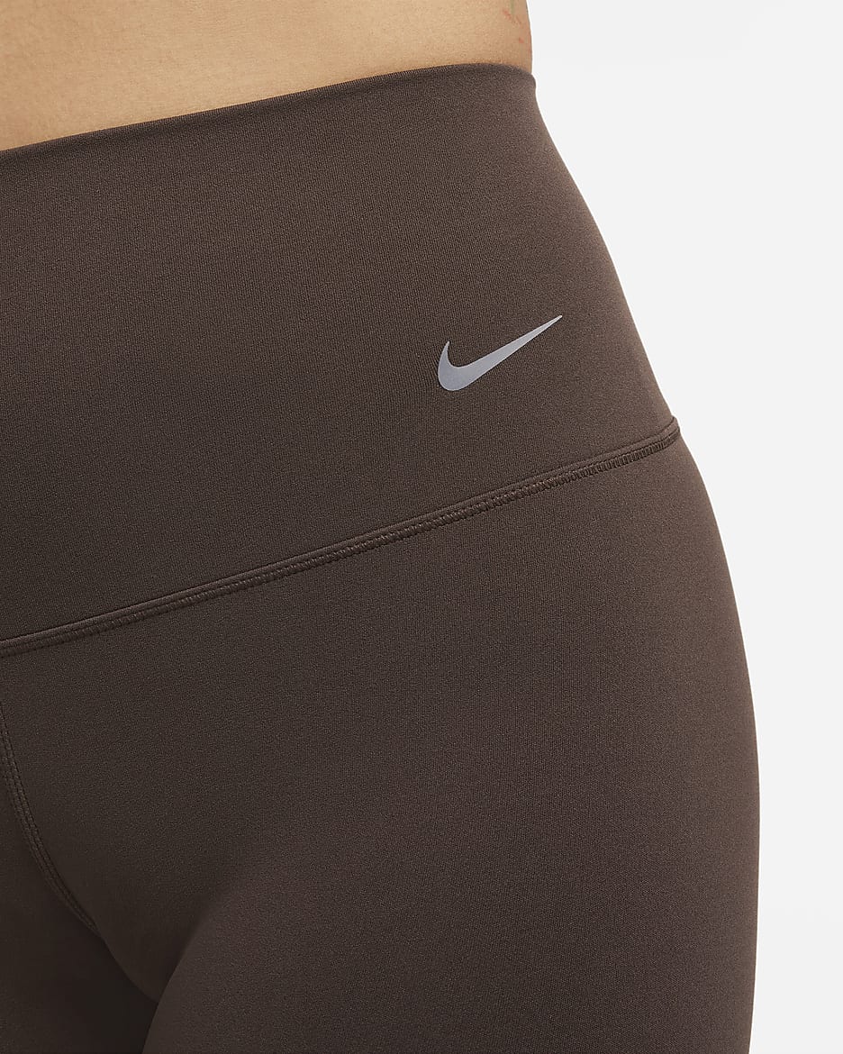 Leggings de largo completo de tiro alto y sujeción ligera para mujer Nike Zenvy - Marrón barroco/Negro