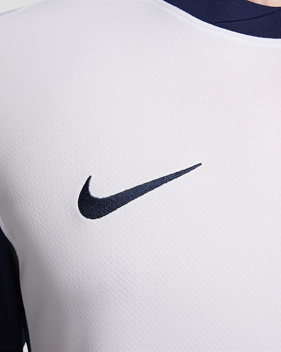 Tottenham Hotspur 2024/25 Stadium Home Nike Dri-FIT Replica-fodboldtrøje til mænd - hvid/Binary Blue/Binary Blue