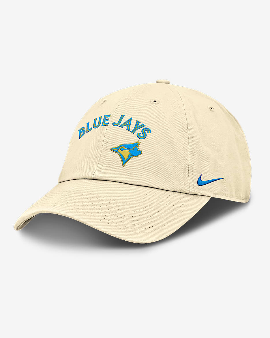 Gorra ajustable Nike de la MLB para hombre Toronto Blue Jays Club - Leche de coco