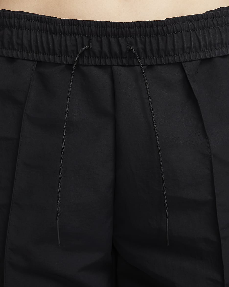 Nike Sportswear Everything Wovens Women's Mid-Rise Open-Hem Trousers - Black/White