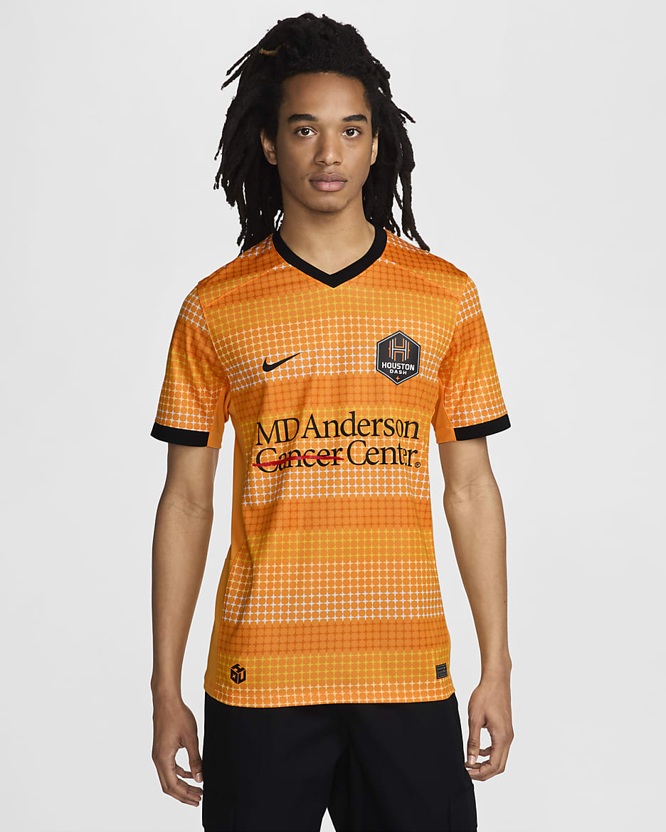 Houston Dash 2024 Stadium Primary Men's Nike Dri-FIT NWSL Replica Jersey - Vivid Orange