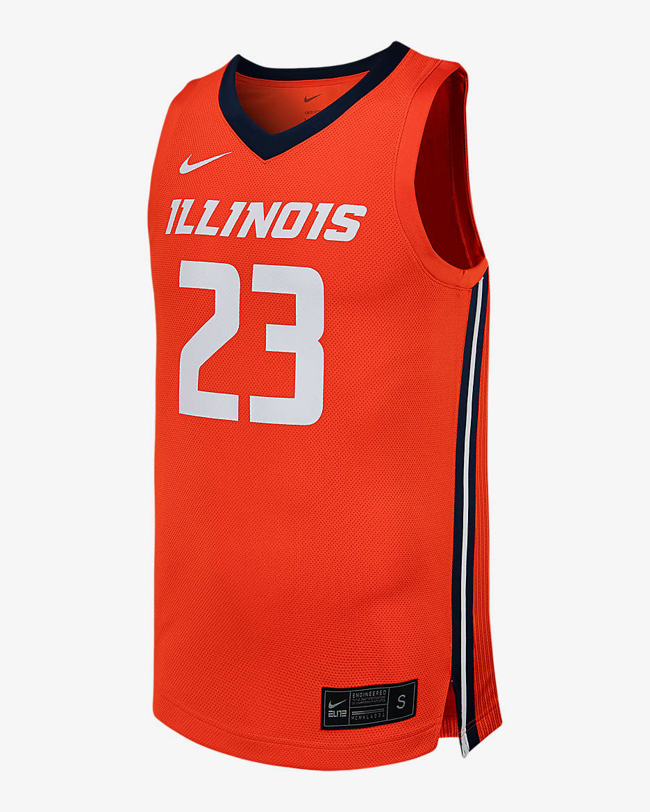 Jersey de básquetbol universitario Nike Replica para hombre Illinois - Naranja team