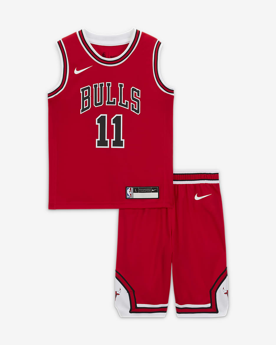 DeMar DeRozan Chicago Bulls Icon Edition boxset met Nike NBA-jersey en -shorts voor jongens - University Red