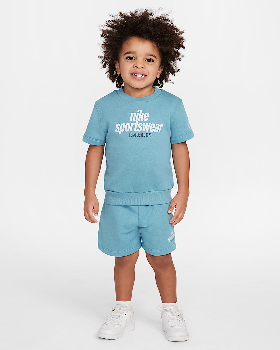 Nike Toddler Club Family 2-Piece Shorts Set - Denim Turquoise