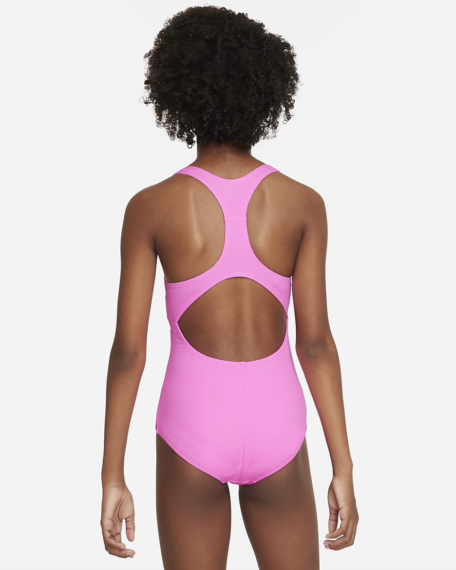 Traje de baño de una sola pieza con espalda deportiva para niña talla grande Nike Essential - Hechizo rosa