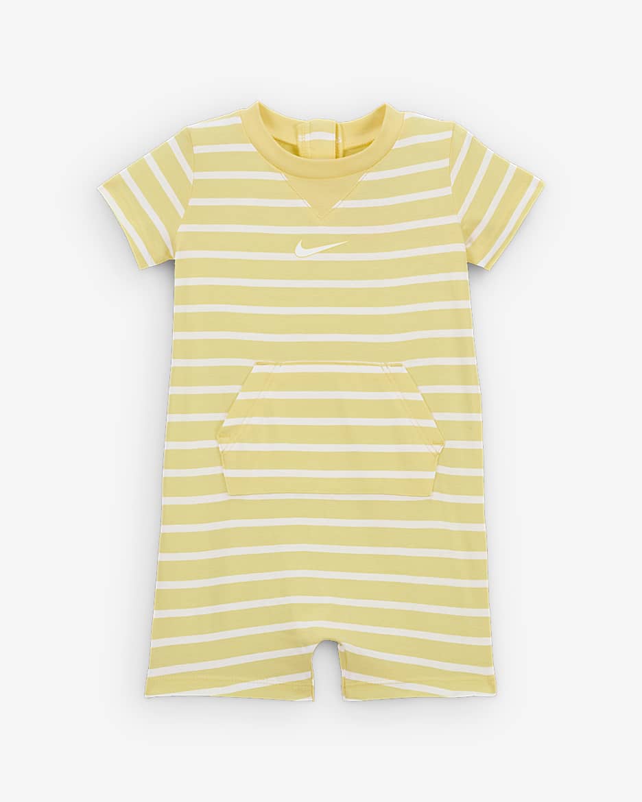 Nike Essentials Baby (0-9M) Short Sleeve Romper - Soft Yellow