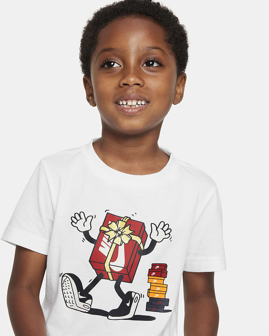 Playera infantil Nike Gift Boxy Tee - Blanco