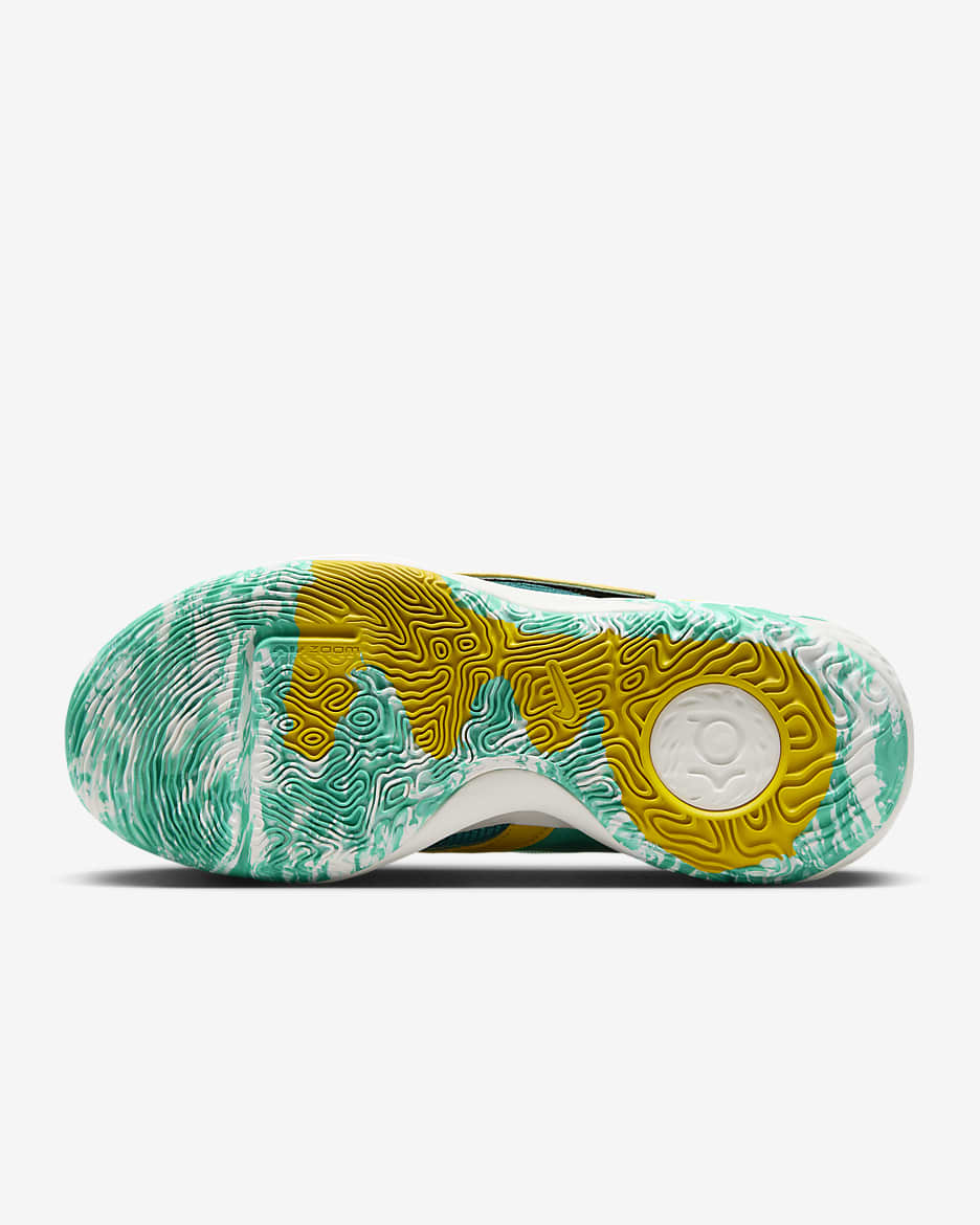 KD Trey 5 X EP Basketball Shoes - Clear Jade/Sail/Vivid Sulphur/Geode Teal