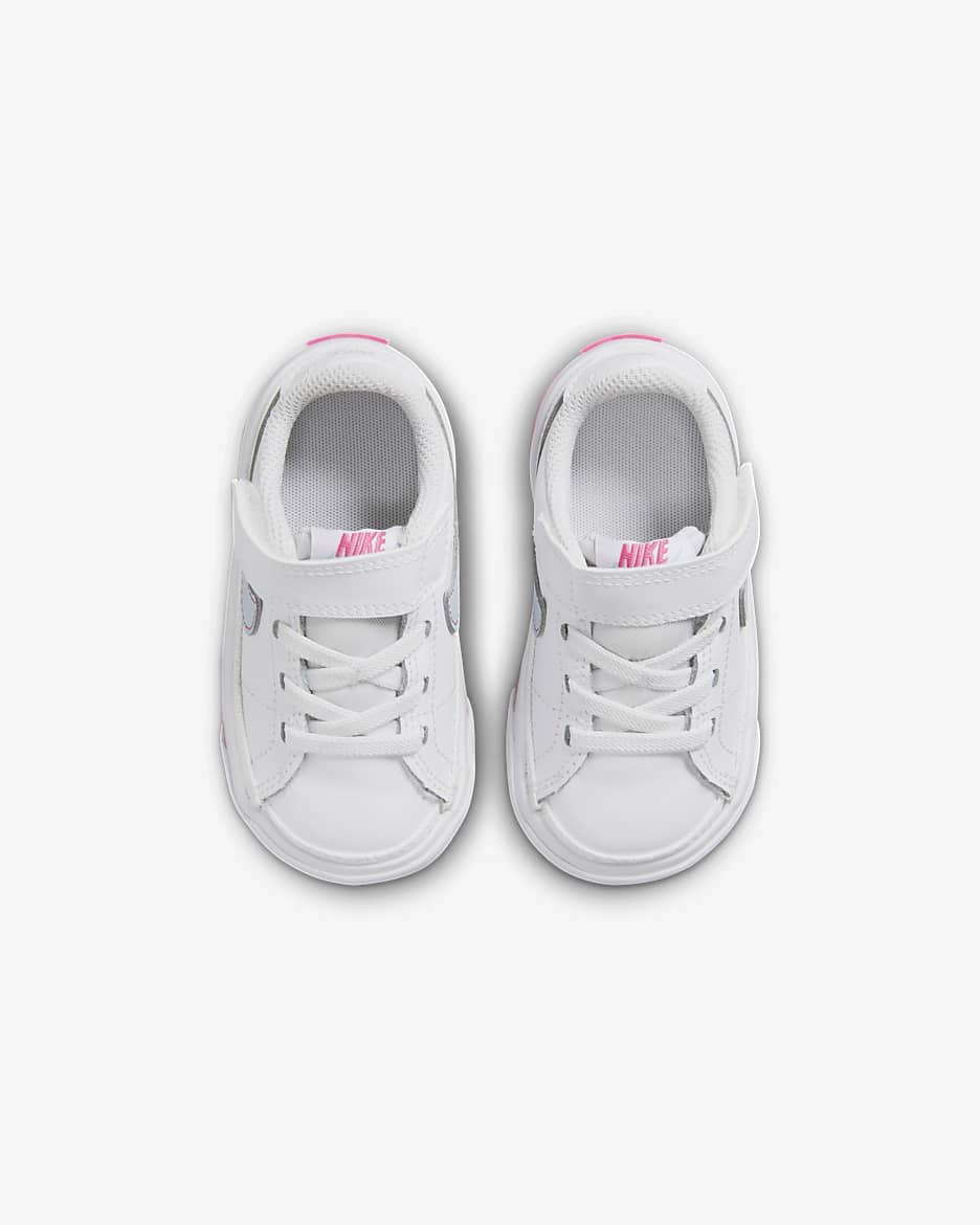 NikeCourt Legacy Baby/Toddler Shoes - White/Pinksicle/Light Armoury Blue