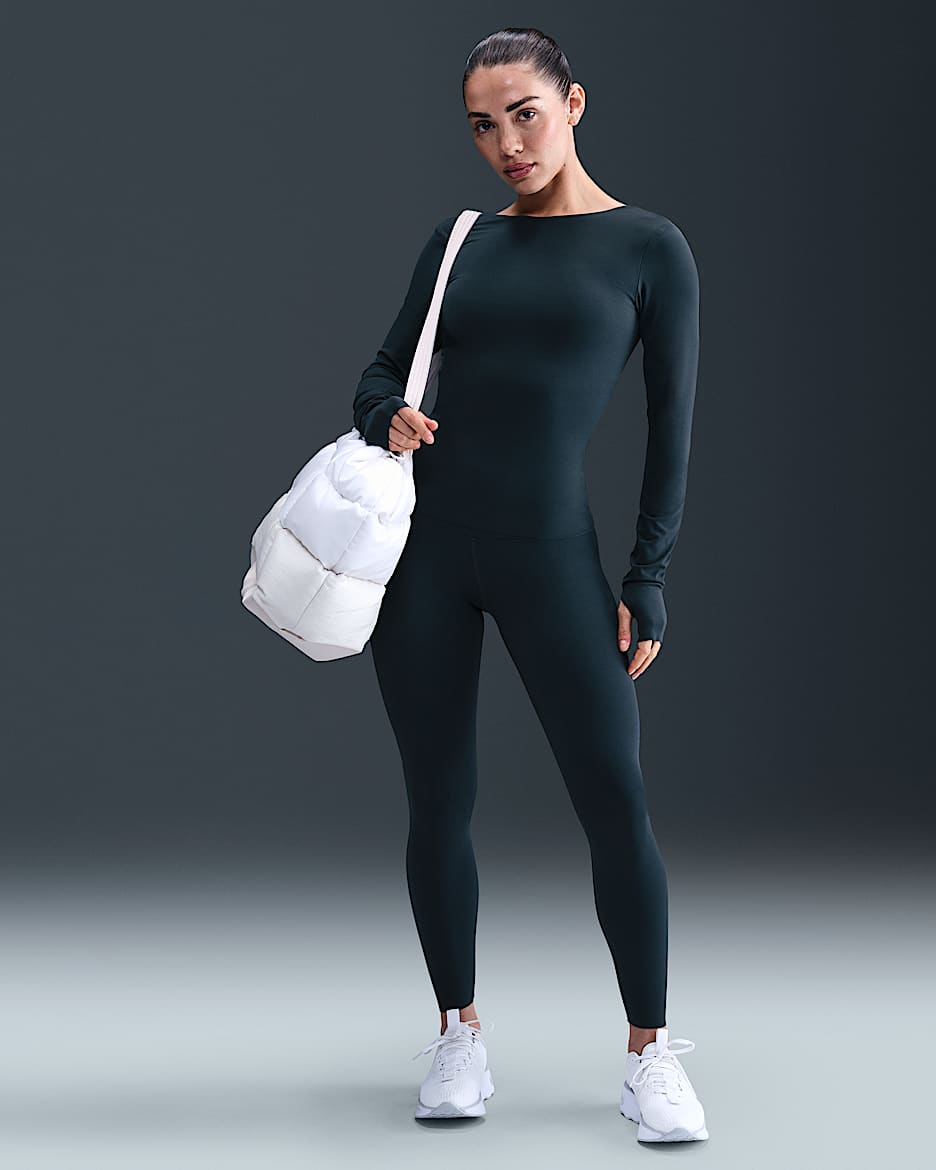 Nike Zenvy Women's High-Waisted 7/8 Leggings - Seaweed/Black