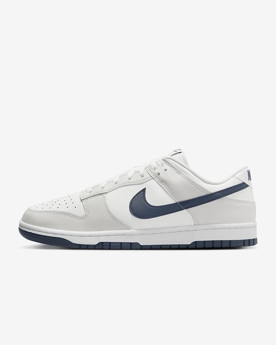 รองเท้าผู้ชาย Nike Dunk Low Retro - Summit White/Platinum Tint/ขาว/Midnight Navy