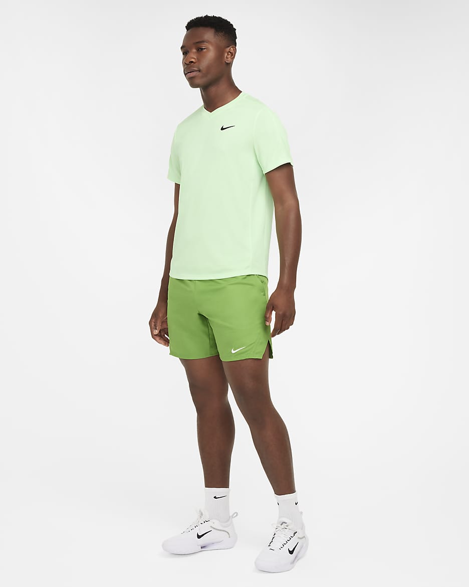 NikeCourt Dri-FIT Victory Herren-Tennisoberteil - Vapor Green/Schwarz