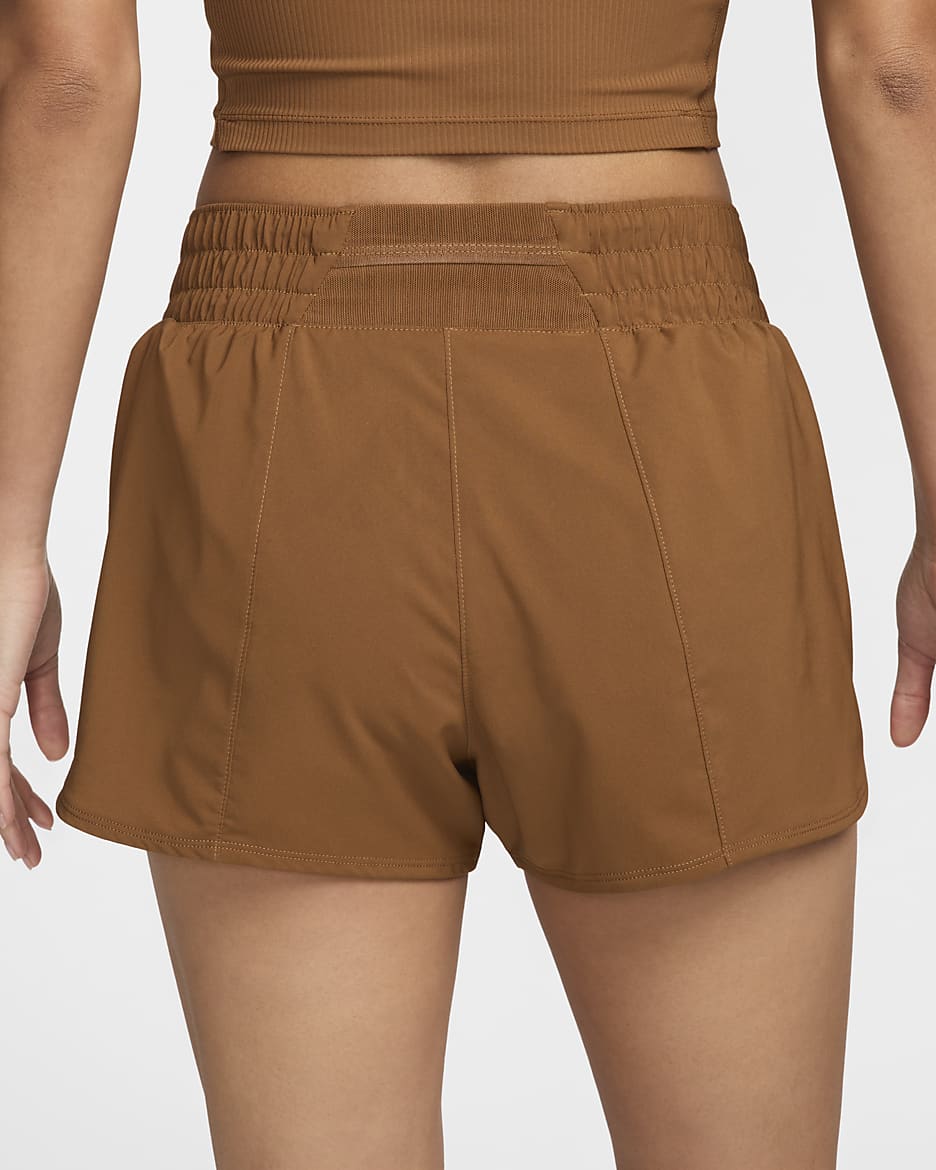 Nike Dri-FIT One Women's Mid-rise 8cm (approx.) Brief-Lined Shorts - Light British Tan