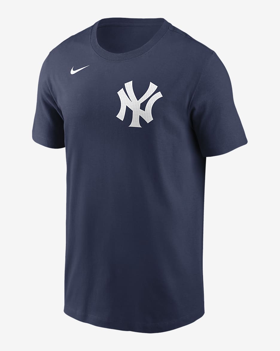 New York Yankees Fuse Wordmark Men's Nike MLB T-Shirt - Navy
