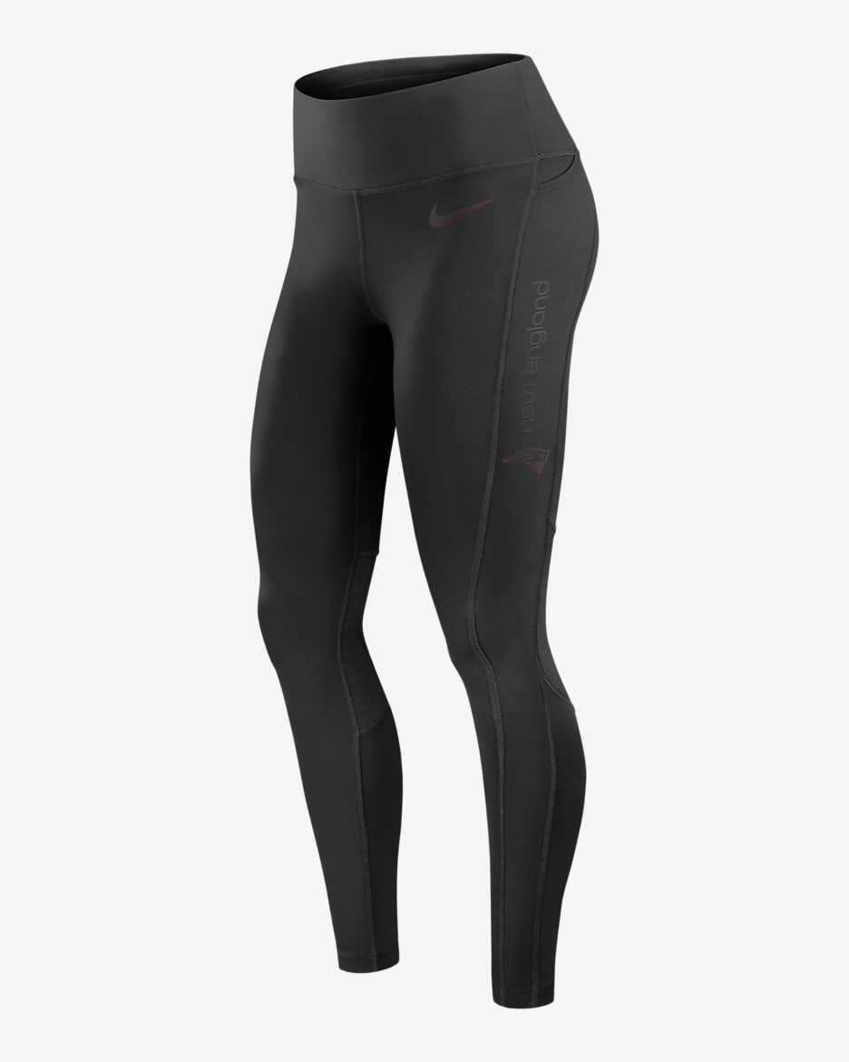 New England Patriots Women's Nike Dri-FIT NFL Leggings - Black