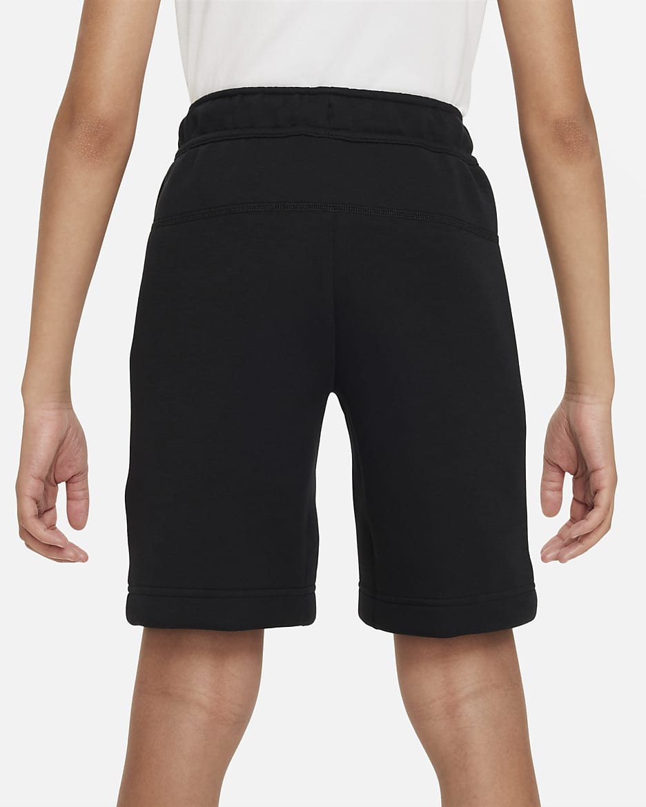 Nike Tech Fleece Older Kids' (Boys') Shorts - Black/Black/Black