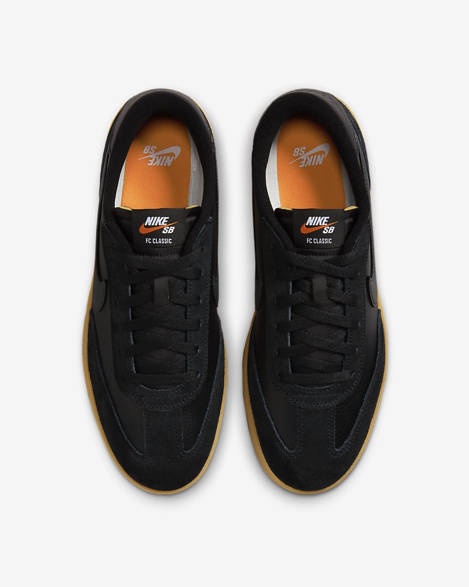 Nike SB FC Classic Skate Shoes - Black/Black/Vivid Orange/Anthracite