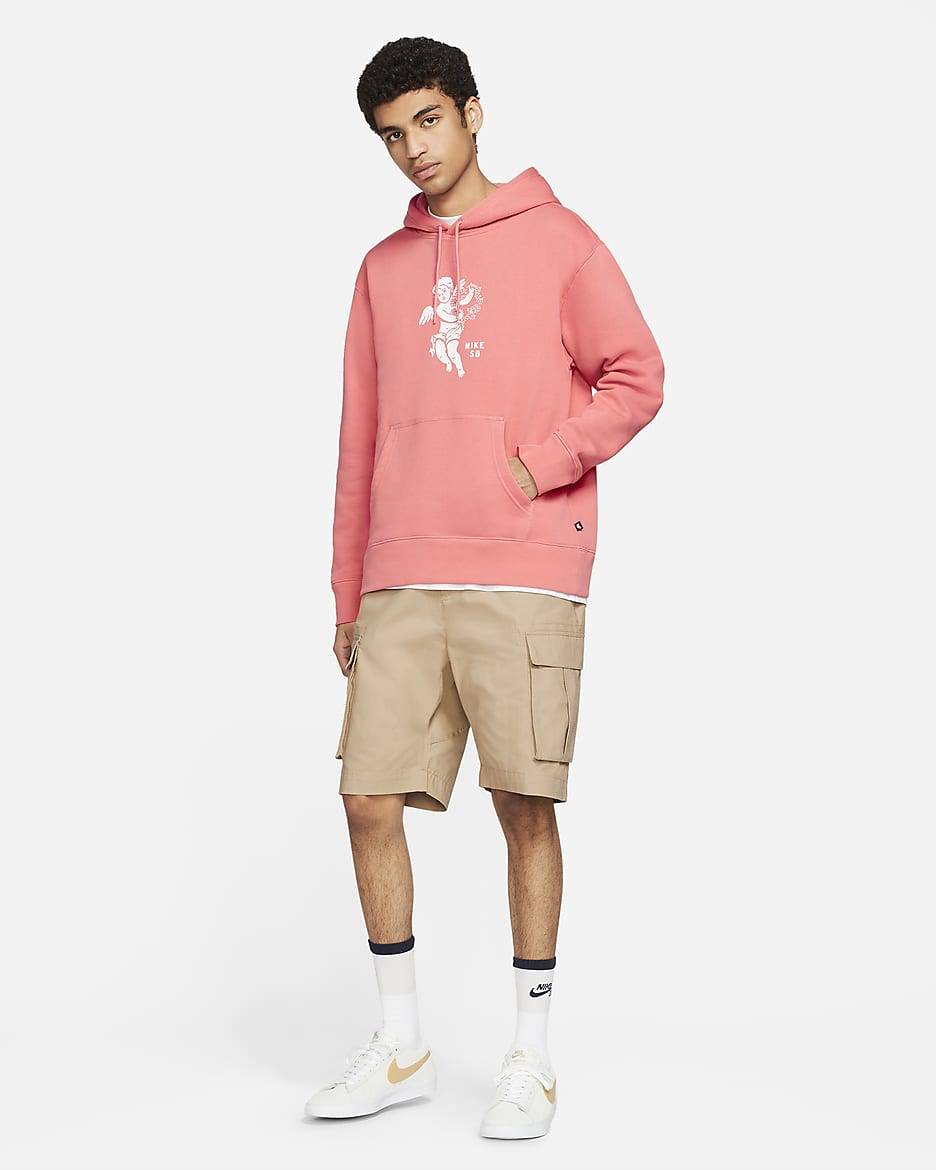 Nike SB Graphic Skate Hoodie - Pink Salt/White