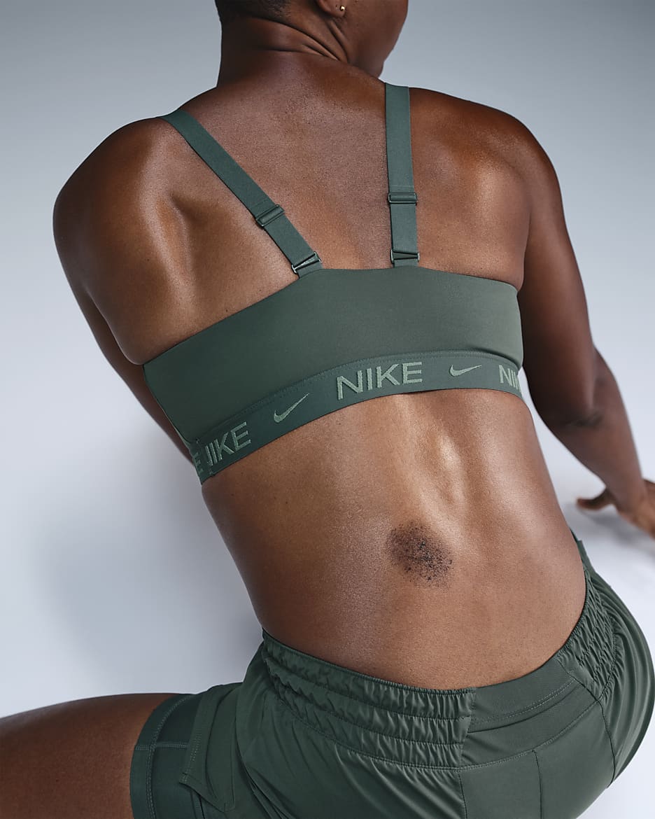 Nike Indy Medium-Support Women's Padded Adjustable Sports Bra - Vintage Green