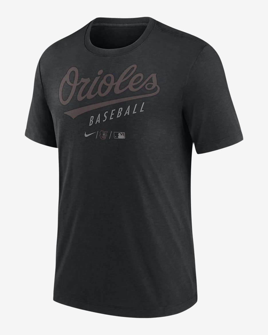 Playera para hombre Nike Dri-FIT Early Work (MLB Baltimore Orioles) - Negro