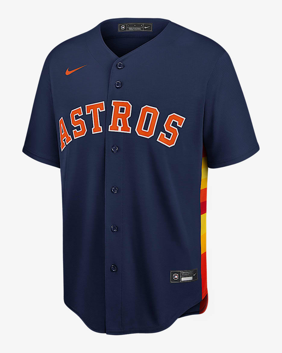 Jersey de béisbol Replica para hombre MLB Houston Astros (Jose Altuve) - Azul marino