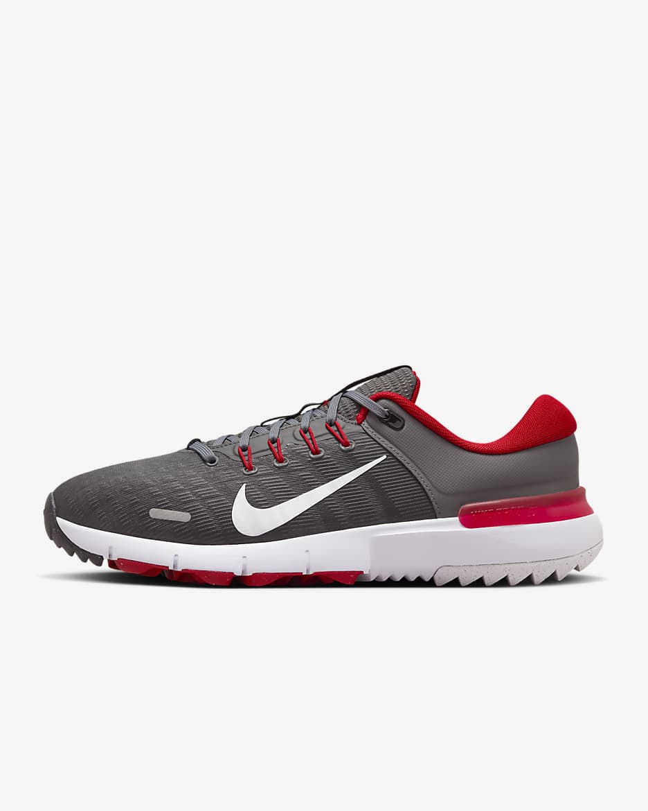 Nike Free Golf NN Golf Shoes - Iron Grey/University Red/Smoke Grey/White