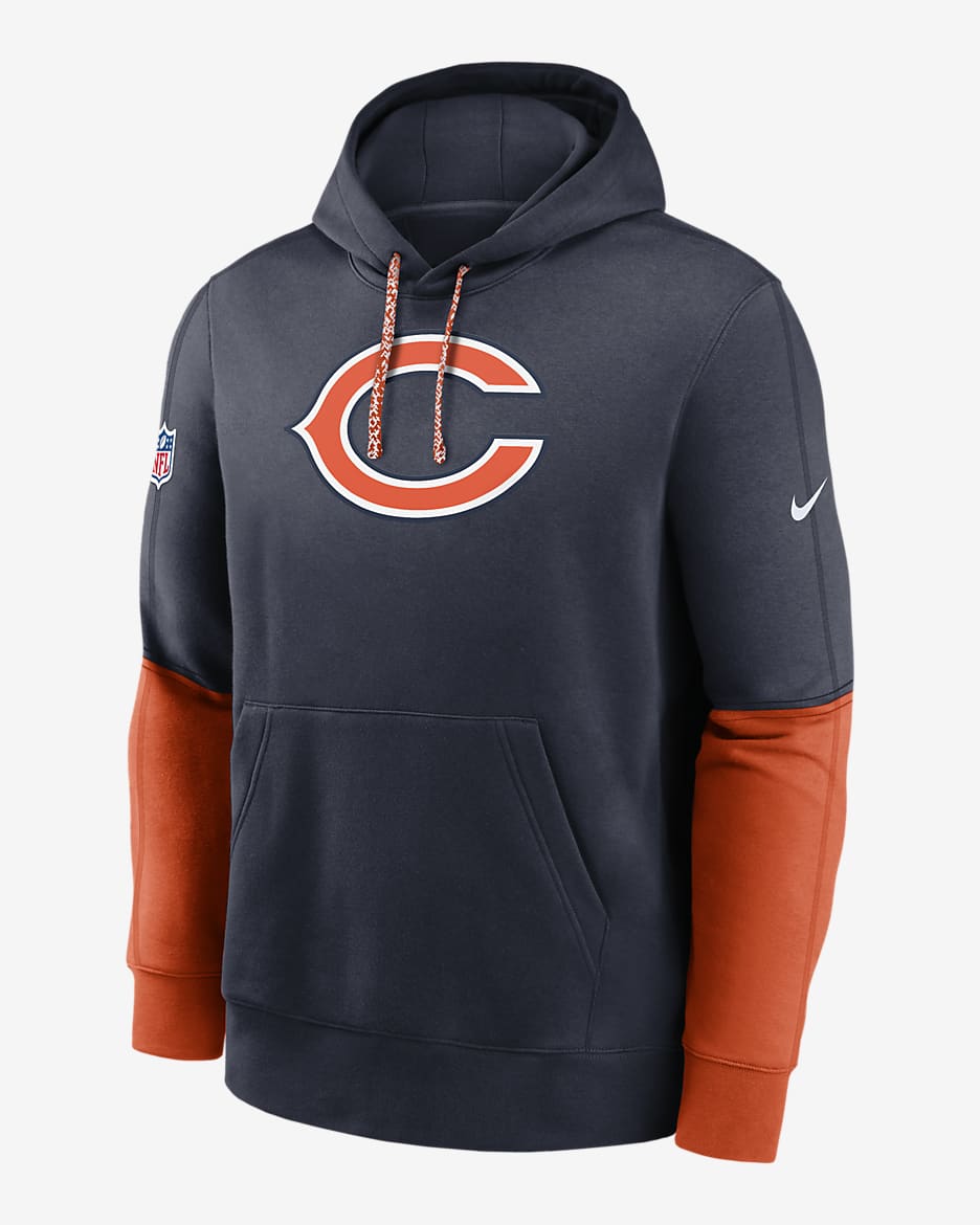Chicago Bears Sideline Team Issue Club Men's Nike NFL Pullover Hoodie - Marine