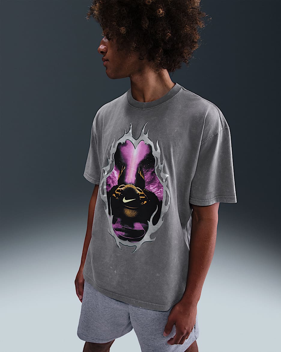 Nike Men's Basketball T-Shirt Men's Basketball T-Shirt - Smoke Grey