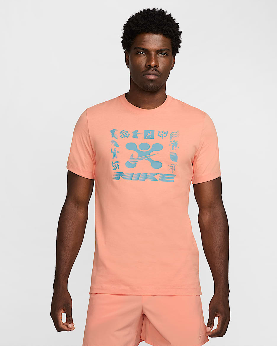 Nike Men's Fitness T-Shirt - Apricot Agate