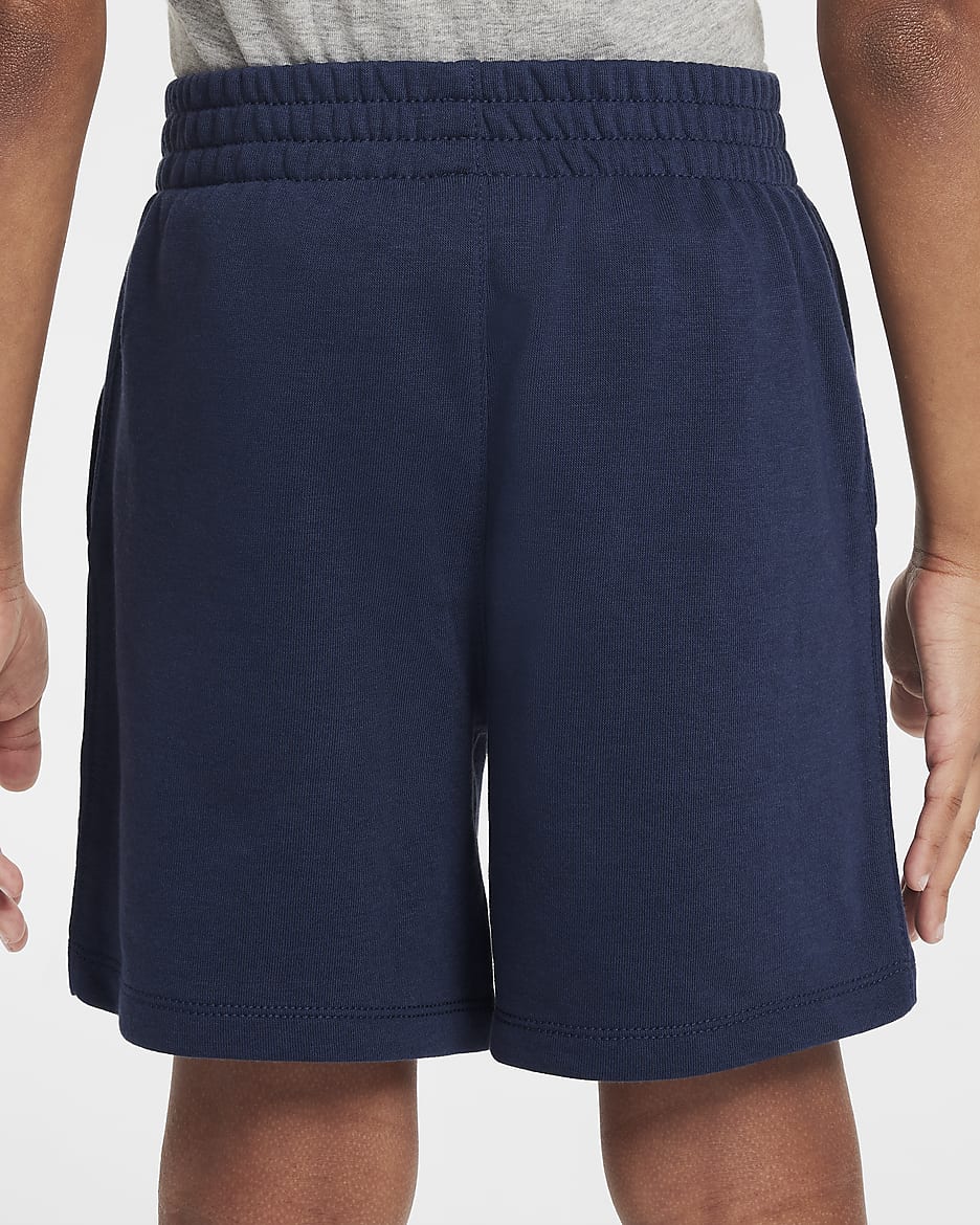 Nike Sportswear Club Little Kids' Applique French Terry Shorts - Midnight Navy