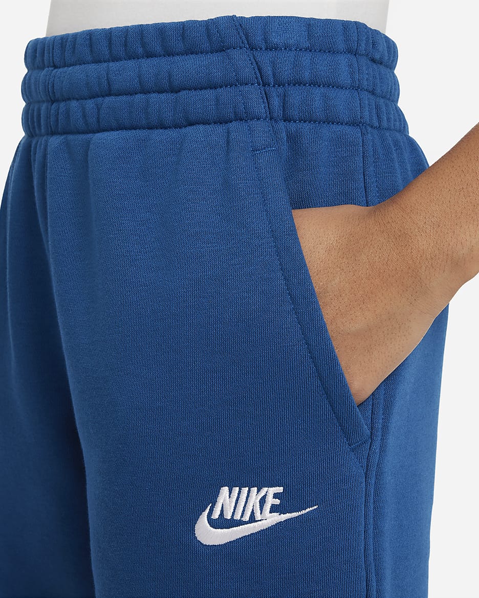 Nike Sportswear Club Fleece Older Kids' French Terry Shorts - Court Blue/White