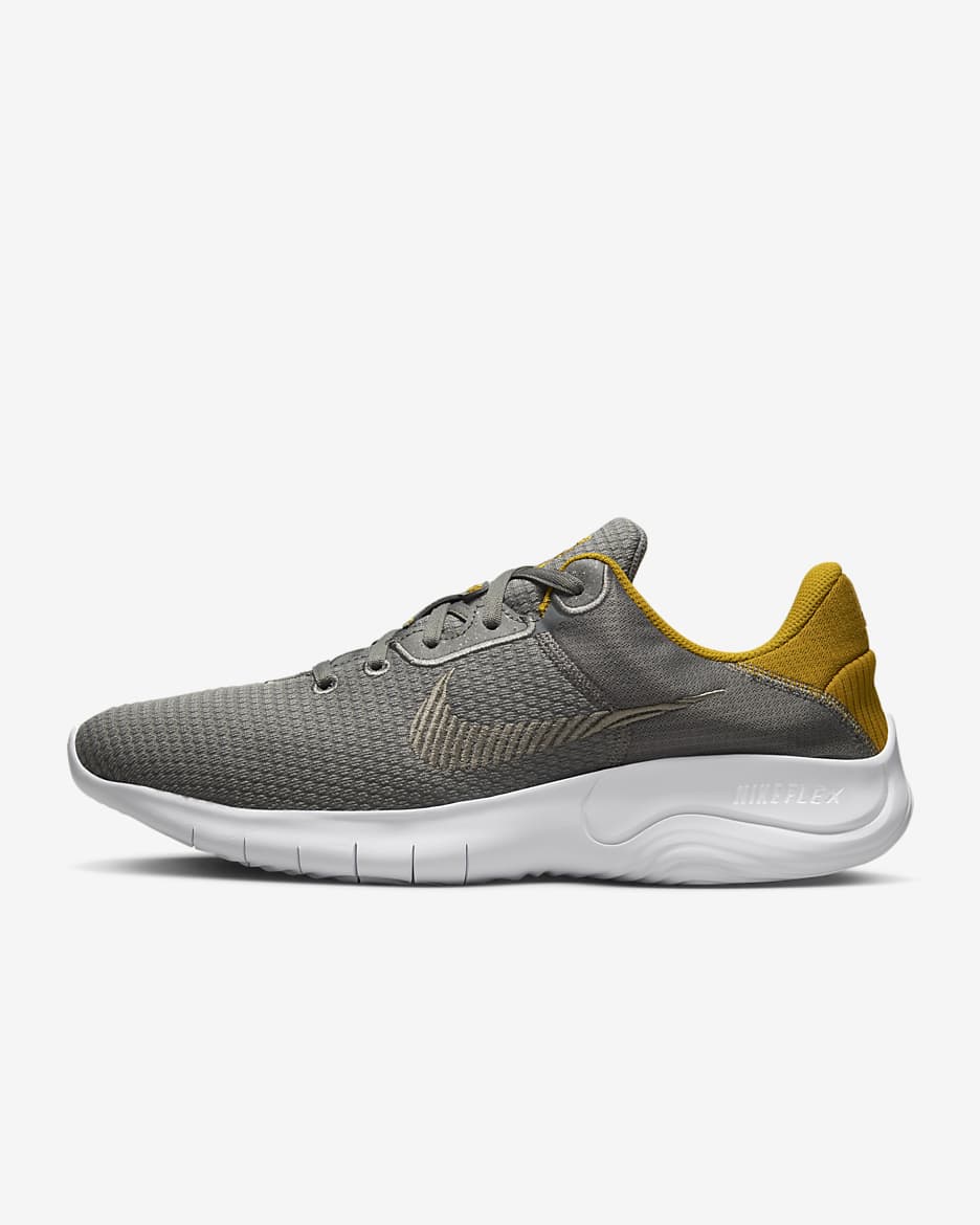 Nike Flex Experience Run 11 Men's Road Running Shoes - Flat Pewter/Gold Suede/White/Metallic Pewter