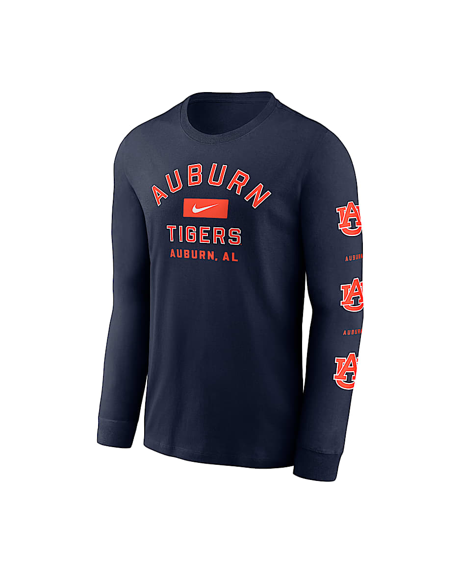 Auburn Campus Classic Location Men's Nike College Long-Sleeve T-Shirt - Navy