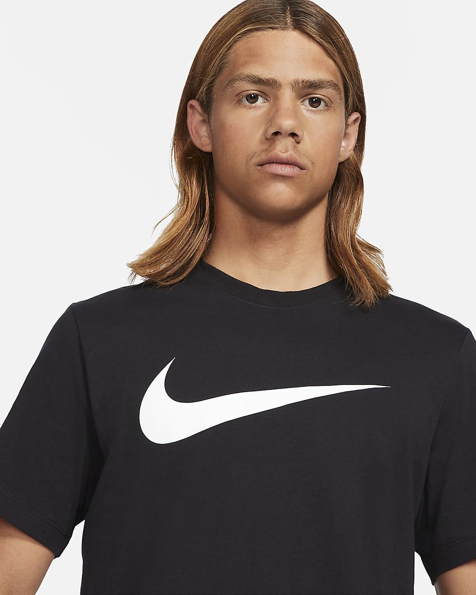 Nike Sportswear Swoosh Men's T-Shirt - Black/White