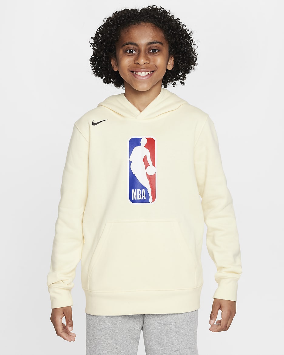 Bluza z kapturem dla dużych dzieci Nike NBA Team 31 Club Fleece - Alabaster