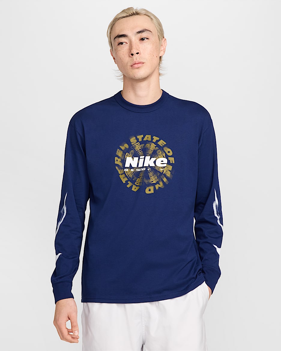 Nike Sportswear Men's Long-Sleeve Tee - Blue Void/Summit White